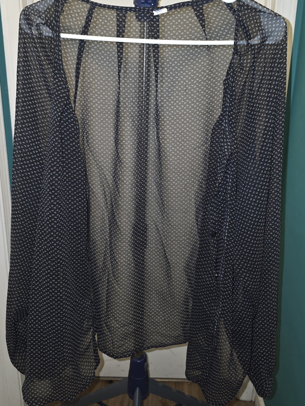 Women's Black Sheer Blouse